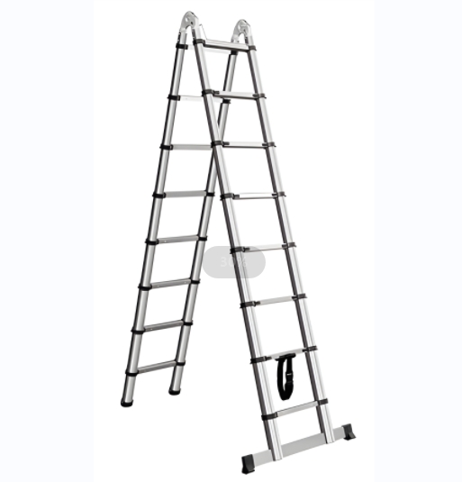 STAINLESS STEEL 2 IN 1 TELESCOPIC LADDERS